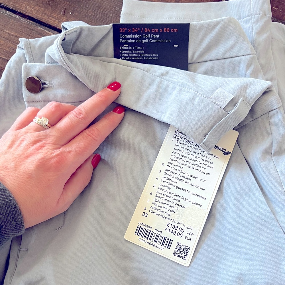 Lululemon commission Golf Pant 33 x 34